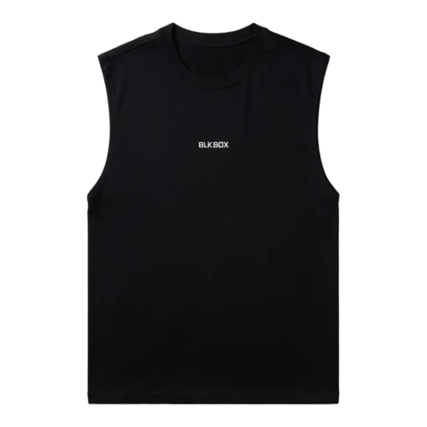 Black Sleeveless Workout Tee