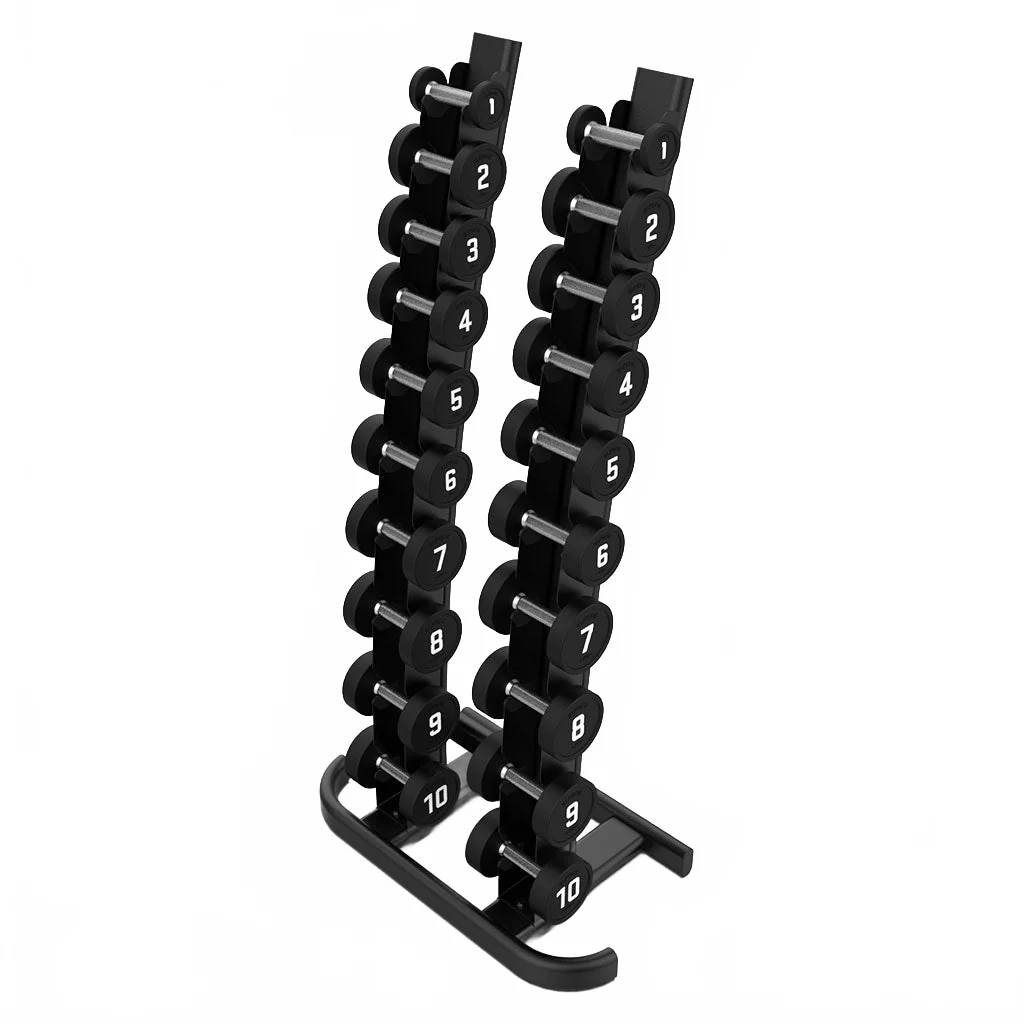 BLK BOX 10 Pair Vertical Dumbbell Rack - 1-10kg (Oval Frame)