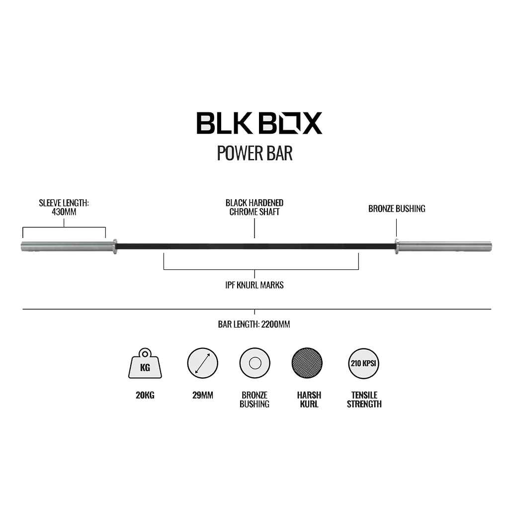 Power Bar - 20kg 7ft Barbell - Image 4