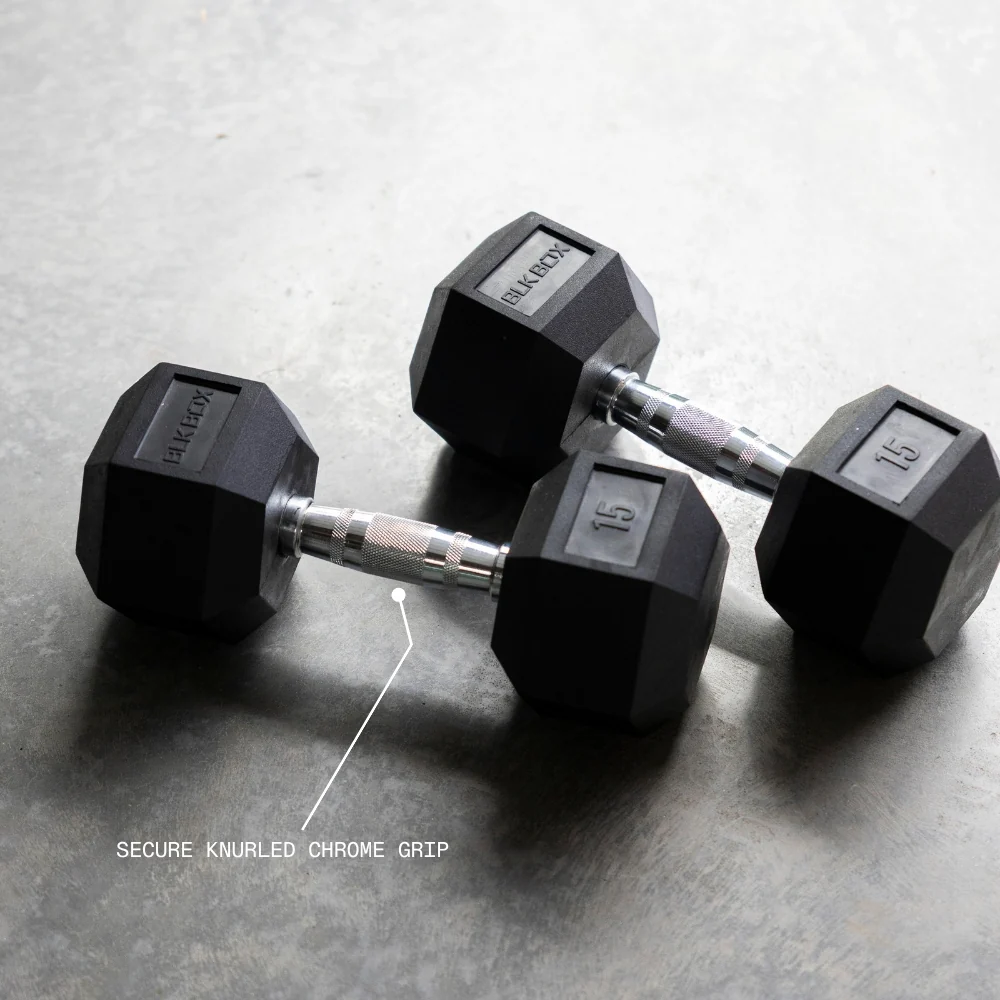 Rubber Hex Dumbbell - Image 3