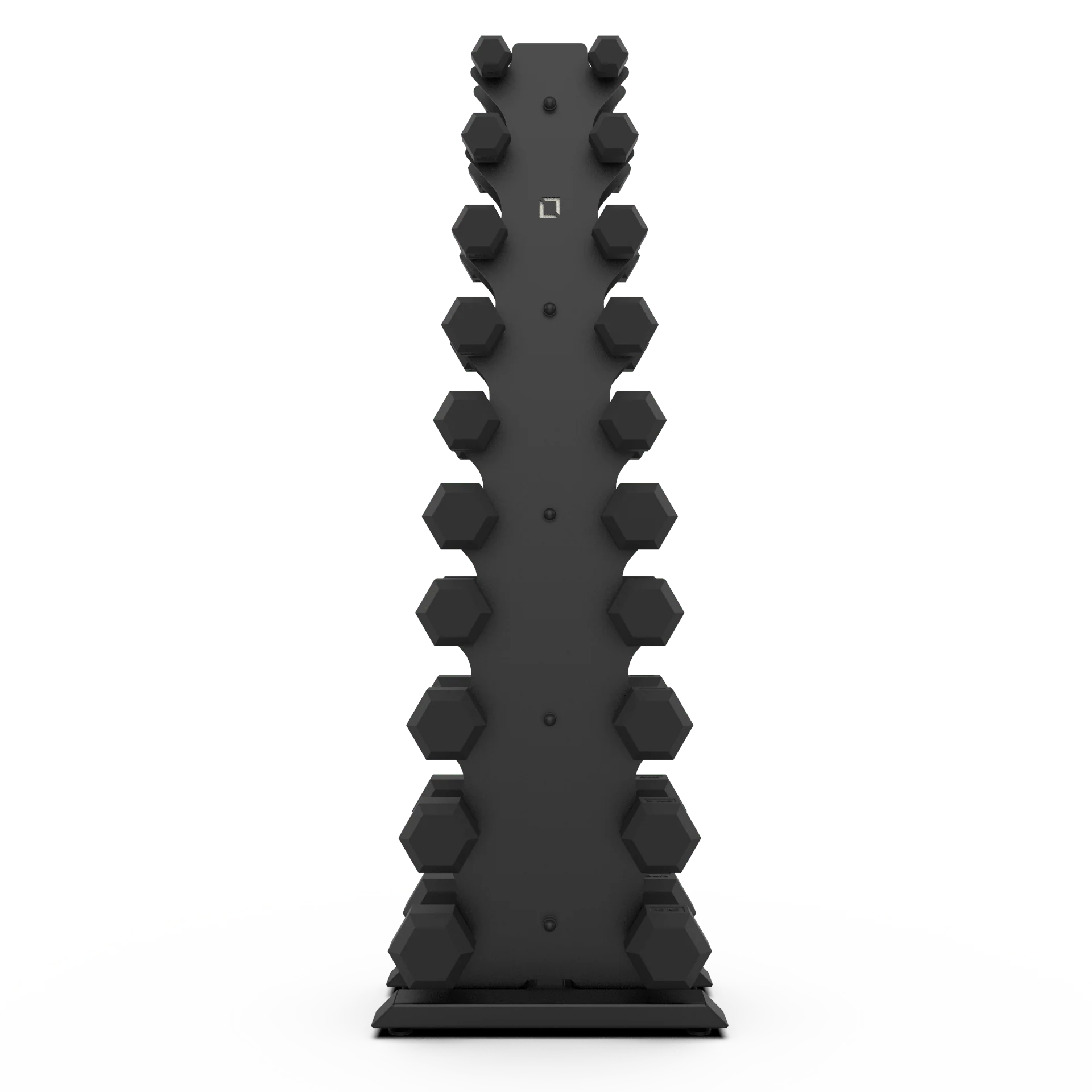 Vertical Dumbbell Rack with Rubber Hex DB Set - Image 3