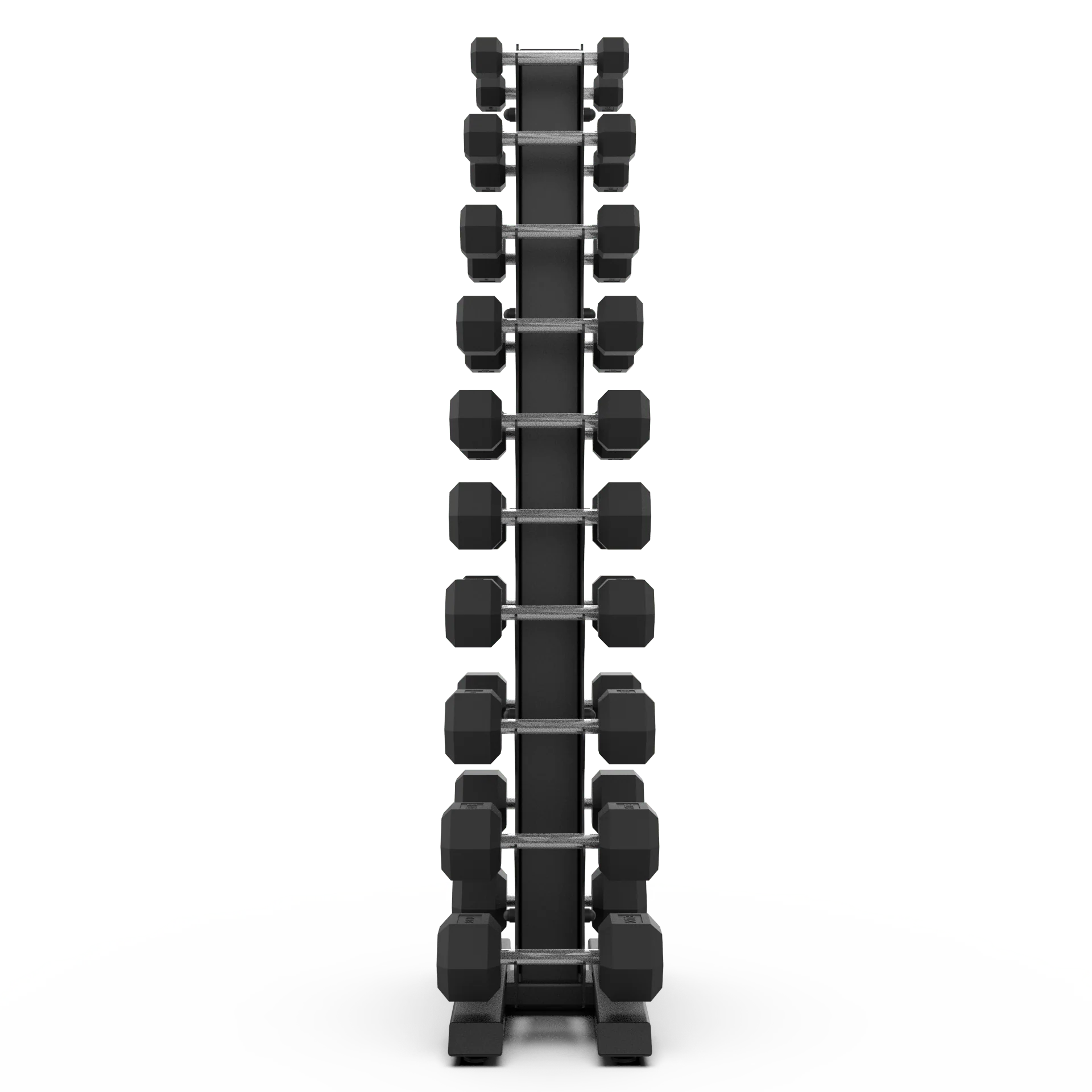 Vertical Dumbbell Rack with Rubber Hex DB Set - Image 4